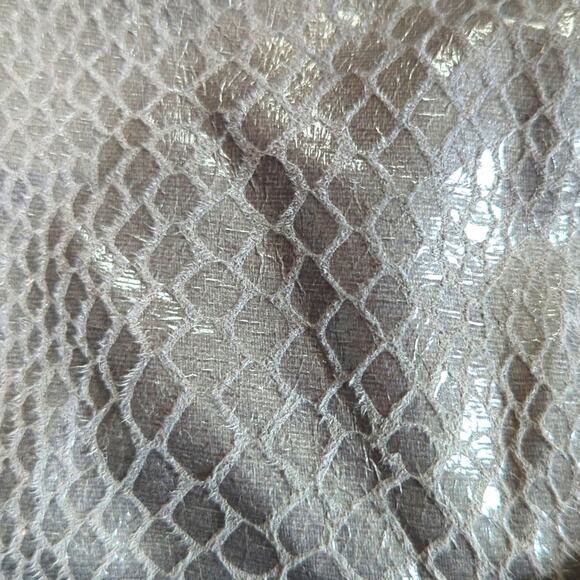 Kenneth Cole Reaction Soft Structure Gray Metallic Snakeskin Boho Hobo Bag - Picture 4 of 5